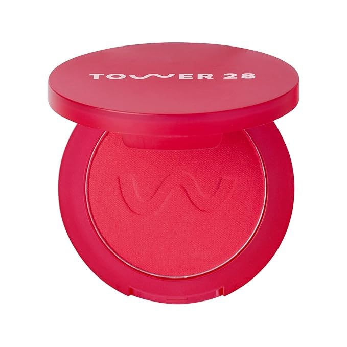 Tower 28 GetSet Matte Powder Blush for Cheeks - 12-Hour Setting Blush Powder for Smooth, Blurred Skin - Talc-Free, Sweat-Proof Face Blushes - Makeup for Sensitive Skin - Samo Spritzer (1.13 oz)