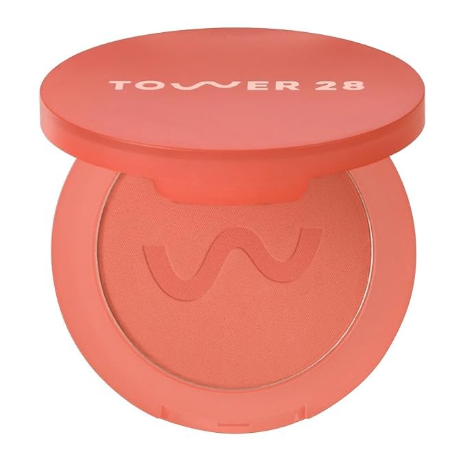 Tower 28 GetSet Matte Powder Blush for Cheeks - 12-Hour Setting Blush Powder for Smooth, Blurred Skin - Talc-Free, Sweat-Proof Face Blushes - Makeup for Sensitive Skin - Samo Spritzer (1.13 oz)