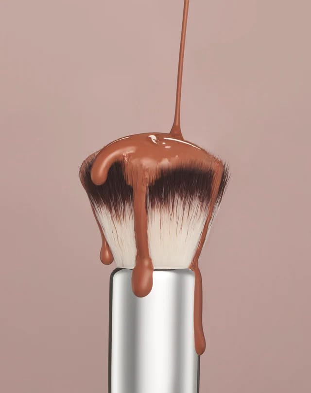 ILIA - Complexion Brush | Liquid + Cream Complexion Product Brush Made with FSC Certified Wood, Aluminum, + Soft, Vegan Bristles | Expertly Crafted | Non-Toxic, Vegan, Cruelty-Free, Recyclable