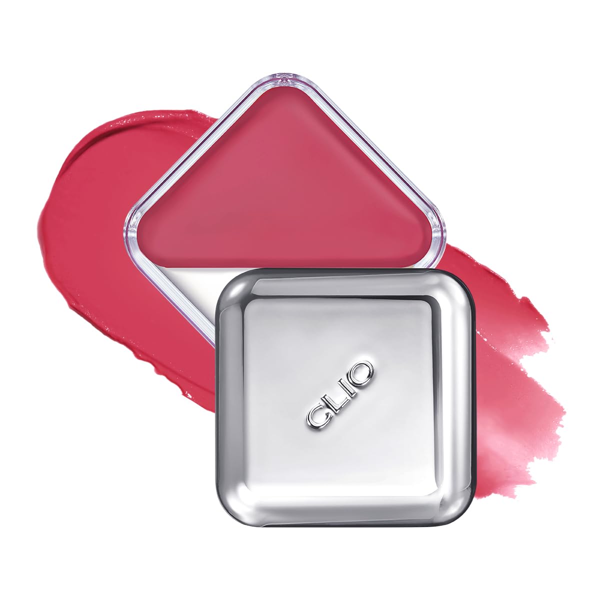 CLIO Essential Lip & Cheek Tap, Pocket Blush, Creamy & Buildable Color, Contour & Highlight Face, Dewy & Natural Glow Finish, Non-Greasy, Travel-Sized, Safe for Sensitive Skin (02 BUNNY BLUSH)