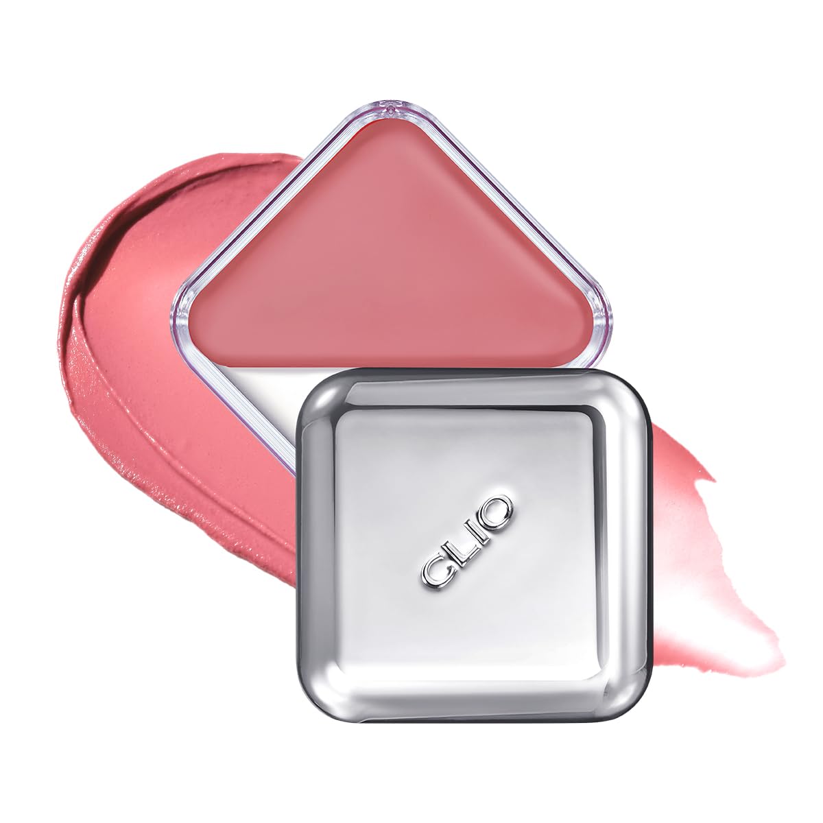 CLIO Essential Lip & Cheek Tap, Pocket Blush, Creamy & Buildable Color, Contour & Highlight Face, Dewy & Natural Glow Finish, Non-Greasy, Travel-Sized, Safe for Sensitive Skin (02 BUNNY BLUSH)