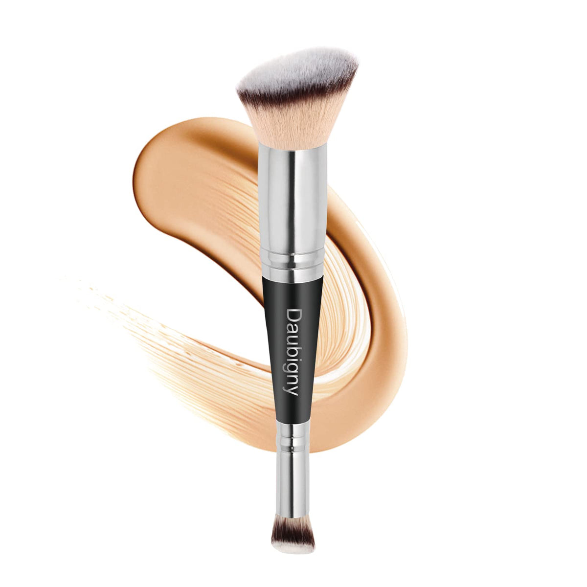 Daubigny Dual-ended Foundation Brush Concealer Brush Perfect for Any Look Premium Luxe Hair Rounded Taperd Flawless Brush Ideal for Liquid, Cream, Powder,Blending,Concealer