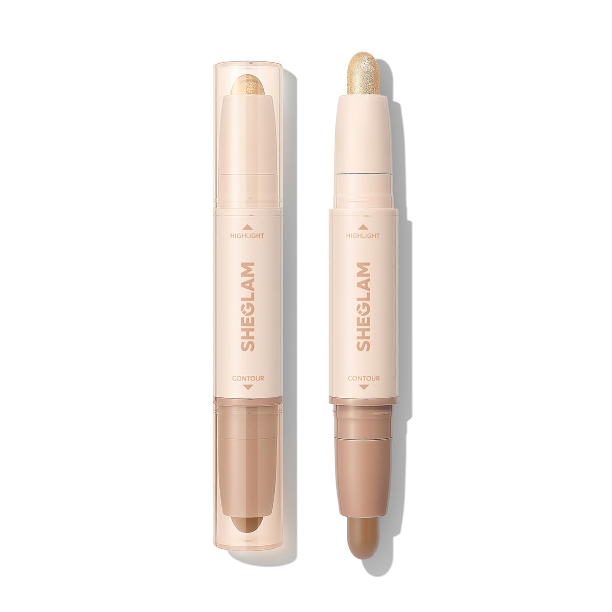 SHEGLAM 2-in-1 Contour & Highlight Stick Cream Waterproof Contour Stick-Soft Tan