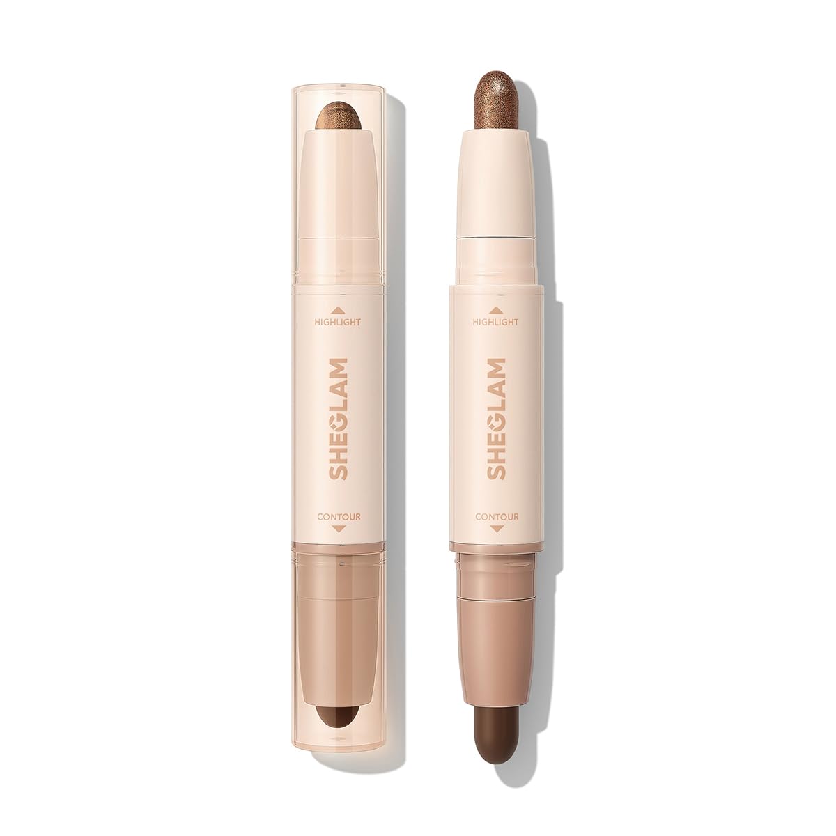SHEGLAM 2-in-1 Contour & Highlight Stick Cream Waterproof Contour Stick-Soft Tan