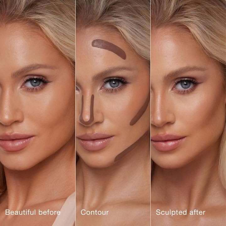 Charlotte Tilbury Hollywood Liquid Contour Wand - Easy-to-Use Contour Stick & Liquid Bronzer for Sculpting & Shaping - Leaves a Natural-Looking Sculpted Finish