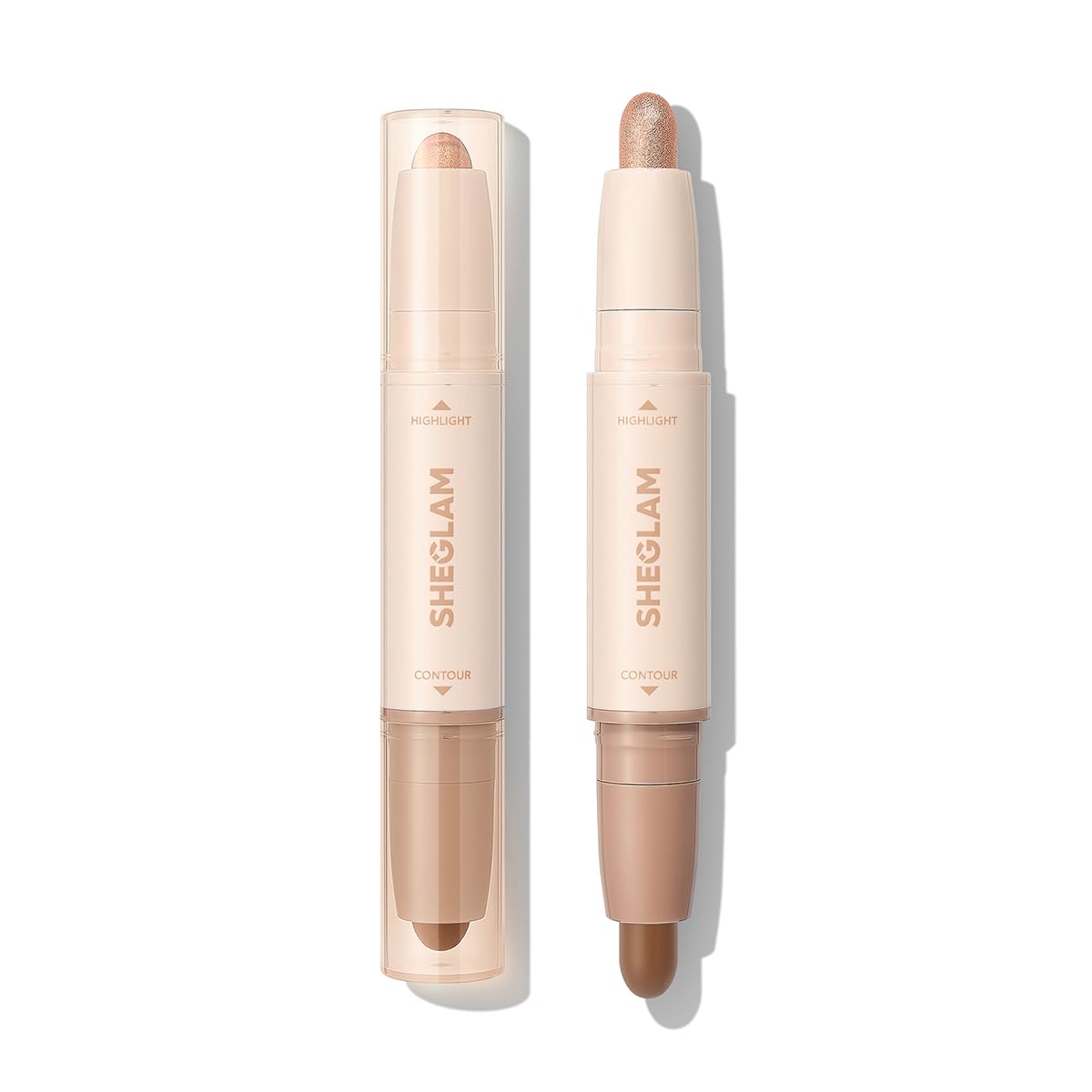 SHEGLAM 2-in-1 Contour & Highlight Stick Cream Waterproof Contour Stick-Soft Tan
