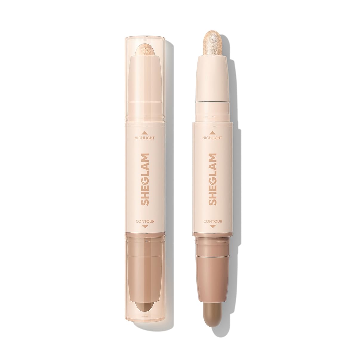 SHEGLAM 2-in-1 Contour & Highlight Stick Cream Waterproof Contour Stick-Soft Tan