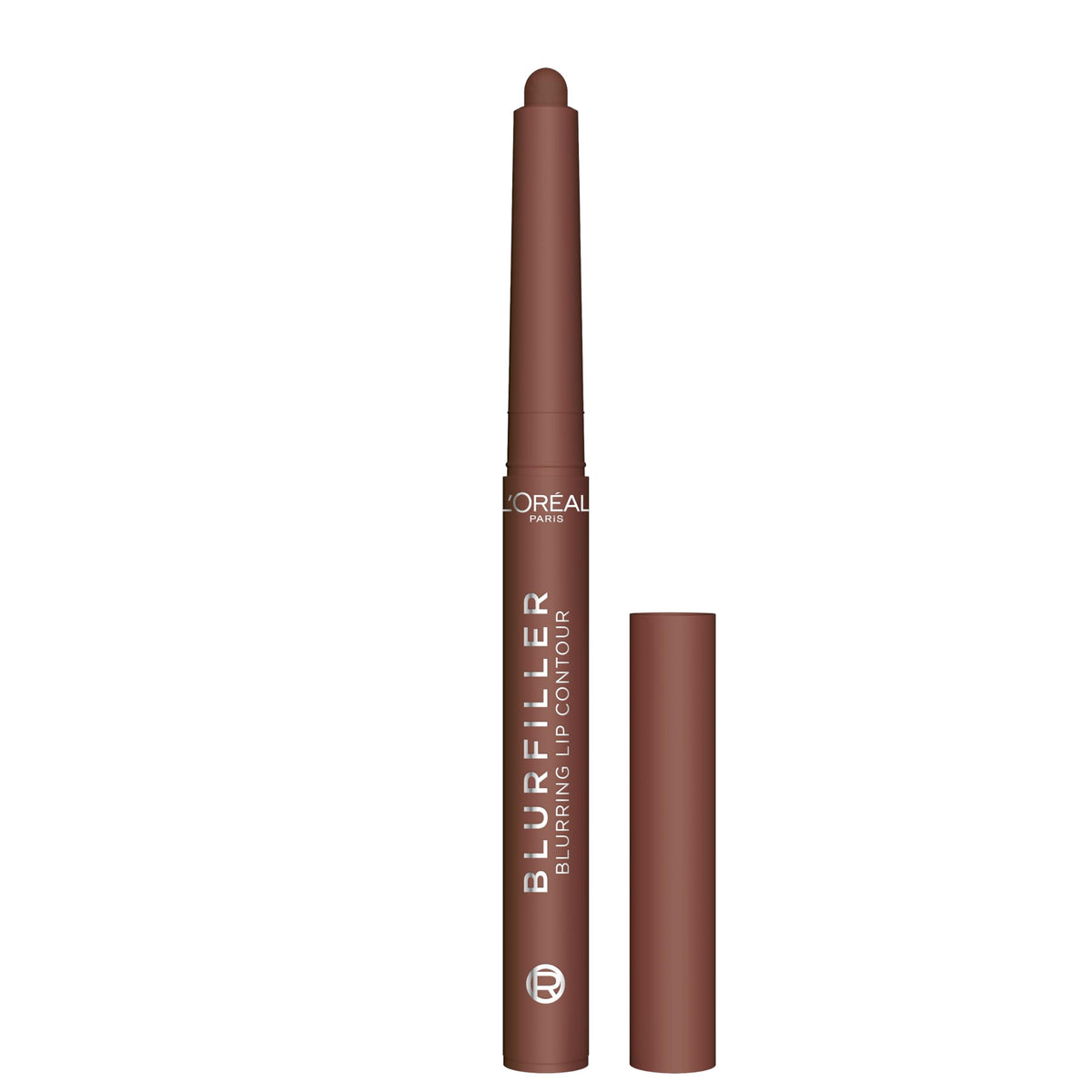 L'Oreal Paris Blurfiller Lip Liner, Lightweight, Buildable, and Sculpting Lip Pencil, Line, Define, and Contour for Fuller-Looking Lips, Mocha Mousse, 0.21 oz