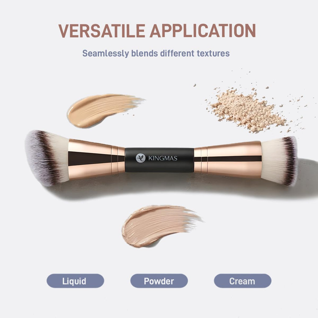 KINGMAS Foundation Brush, Premium Dual Powder Concealer Makeup Brush