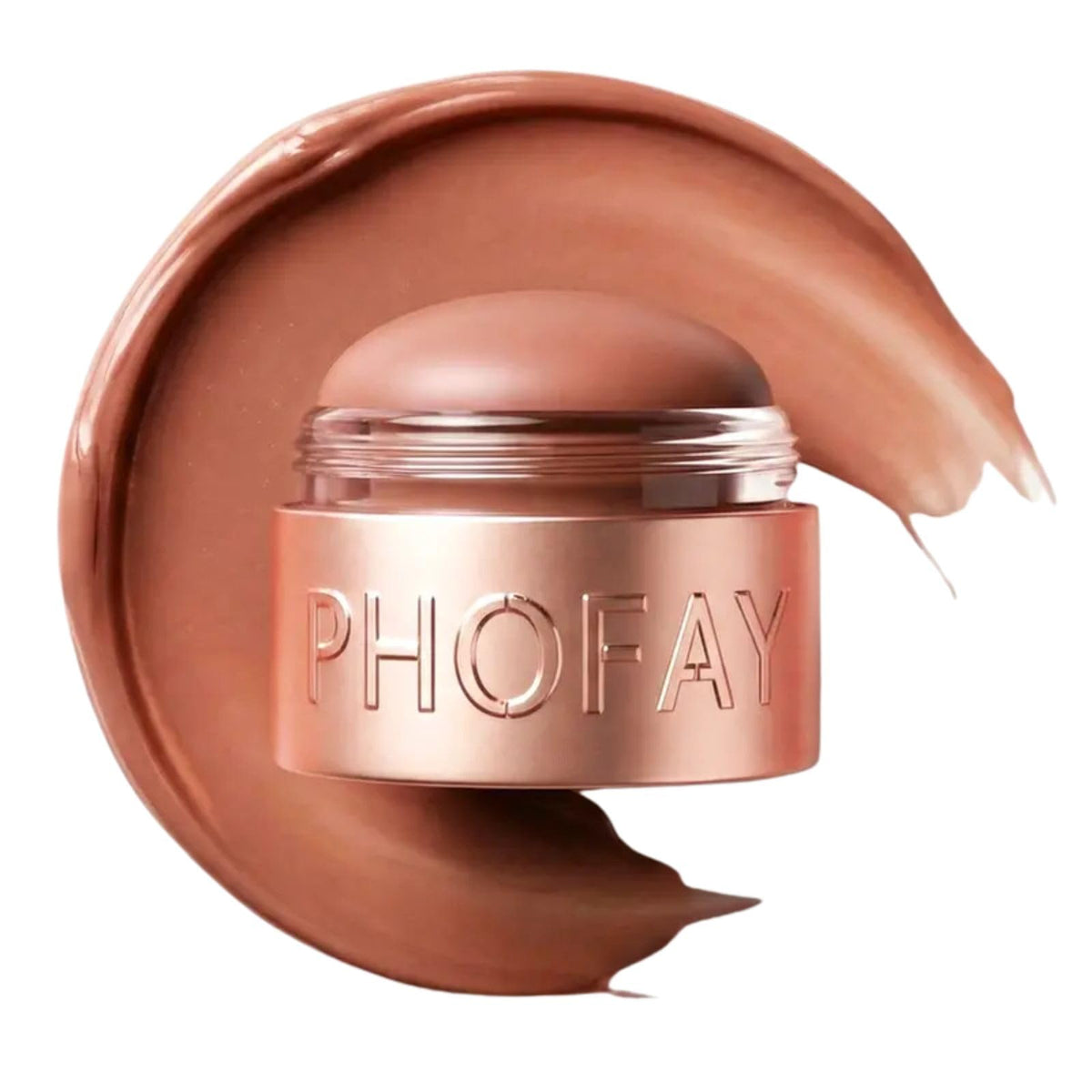 PHOFAY 3-in-1 Flush Balm,Mousse Blush & Lipstick Gloss–Soft Silky Texture