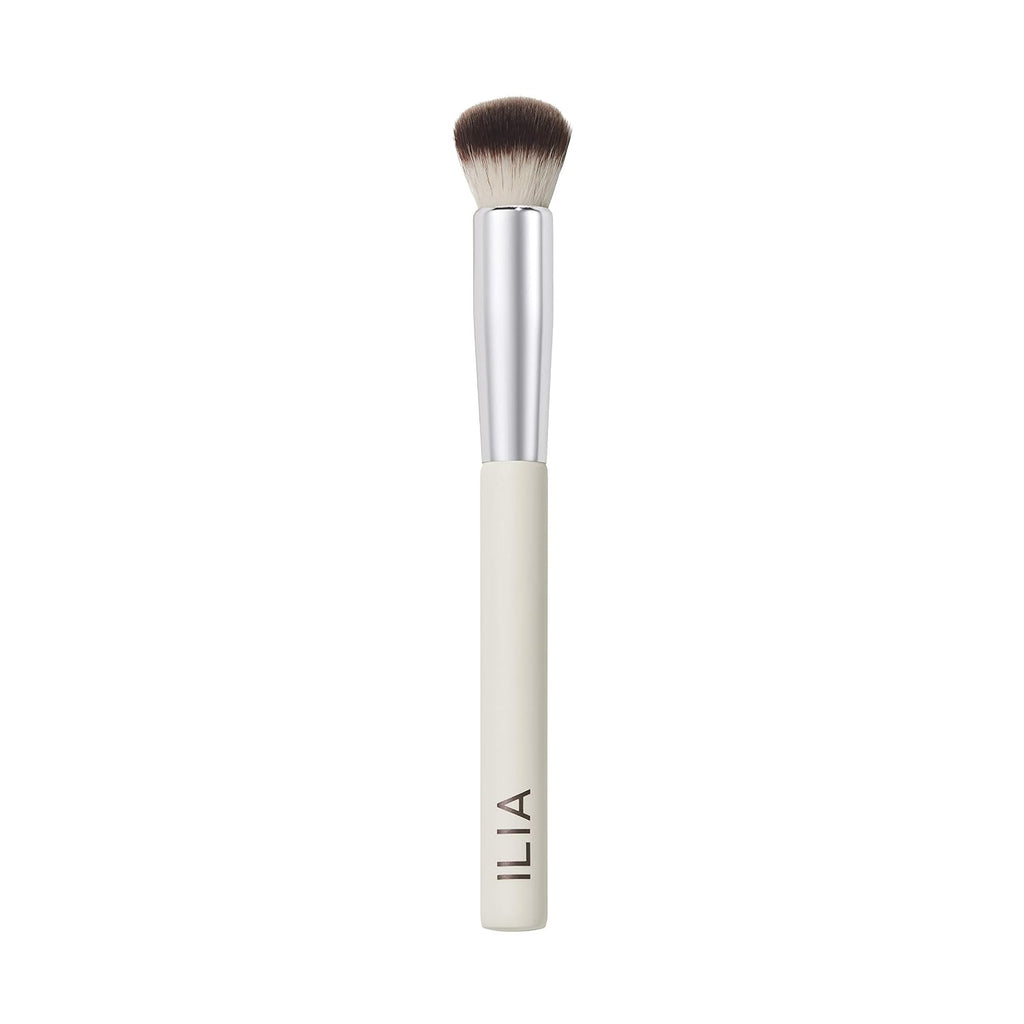 ILIA - Complexion Brush | Liquid + Cream Complexion Product Brush Made with FSC Certified Wood, Aluminum, + Soft, Vegan Bristles | Expertly Crafted | Non-Toxic, Vegan, Cruelty-Free, Recyclable