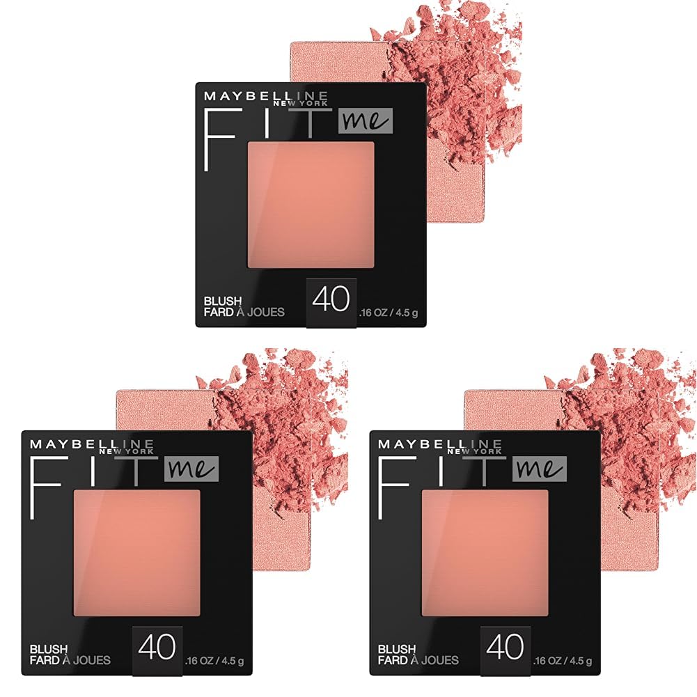 Maybelline Fit Me Blush, Lightweight, Smooth, Blendable, Long-lasting All-Day Face Enhancing Makeup Color, Plum, 1 Count