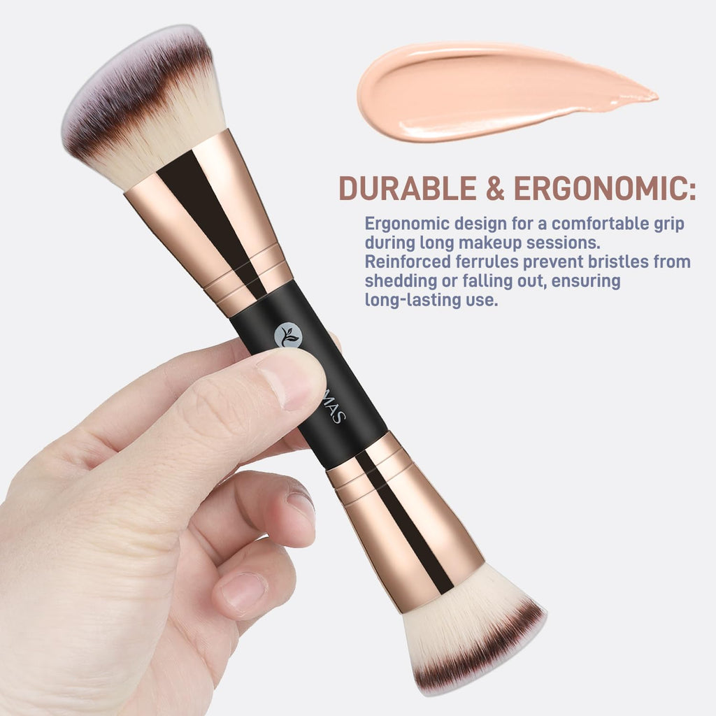 KINGMAS Foundation Brush, Premium Dual Powder Concealer Makeup Brush