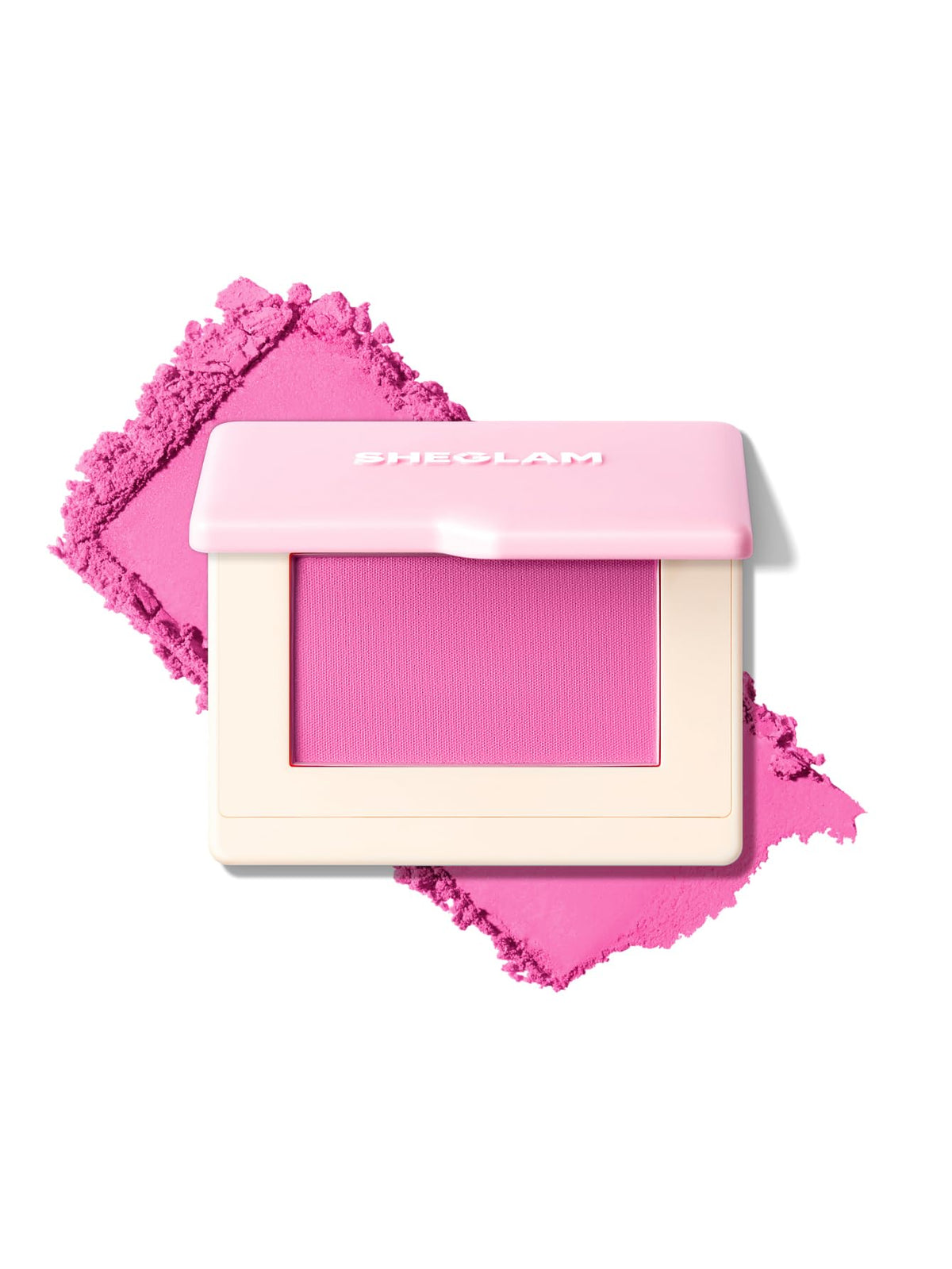 SHEGLAM Dream Touch Blush Blends Seamlessly Lightweight, Smooth, Blendable, Long-lasting Powder Blush-016 Tickled Pink