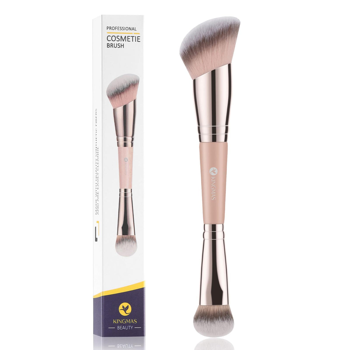 KINGMAS Foundation Makeup Brush, Premium Dual Concealer Bronzer Brushes