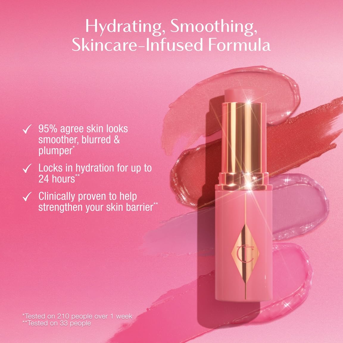 Charlotte Tilbury Unreal Healthy Glow Blush Stick - Buildable Cream Makeup with a Skincare-Infused Formula - Easy to Use, Blendable & Leaves Skin with a Luminous Sheen