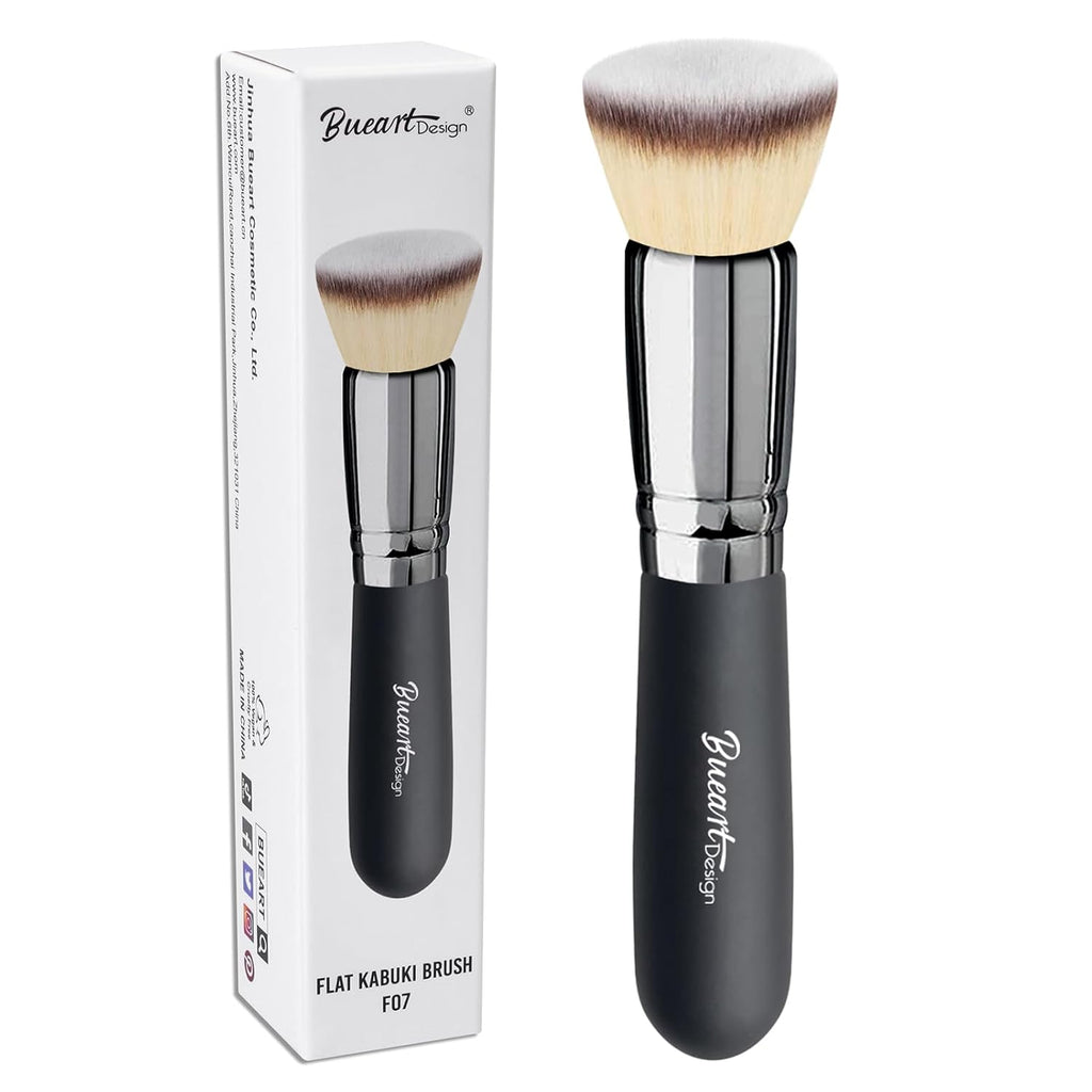 Bueart Design Flat Top Kabuki Foundation Makeup Brush,Soft Dense Bristles