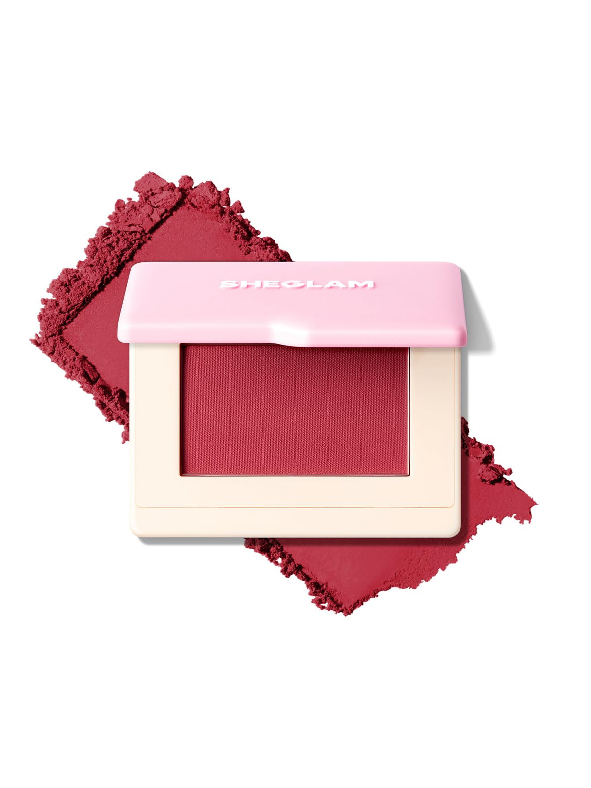 SHEGLAM Dream Touch Blush Blends Seamlessly Lightweight, Smooth, Blendable, Long-lasting Powder Blush-016 Tickled Pink