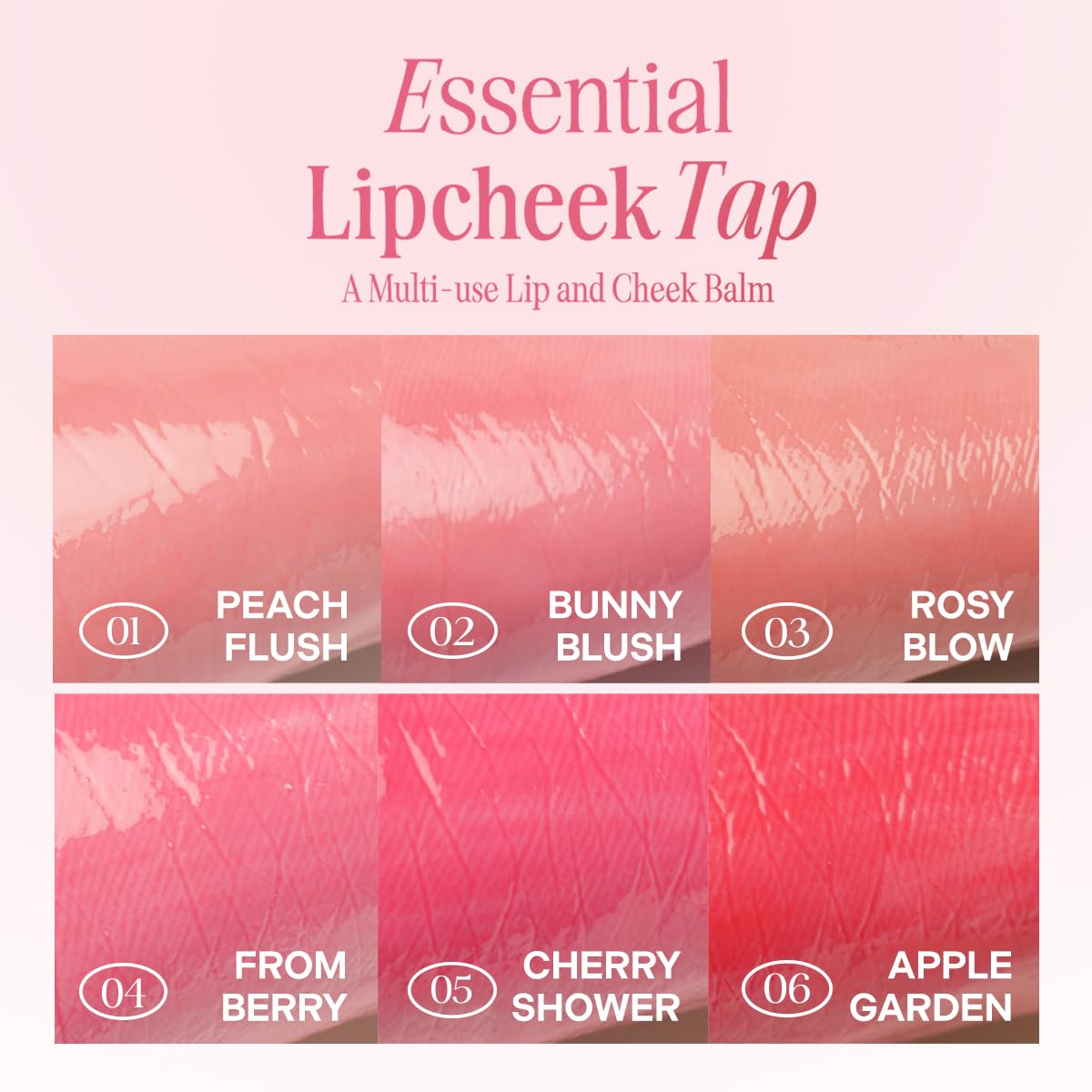 CLIO Essential Lip & Cheek Tap, Pocket Blush, Creamy & Buildable Color, Contour & Highlight Face, Dewy & Natural Glow Finish, Non-Greasy, Travel-Sized, Safe for Sensitive Skin (02 BUNNY BLUSH)