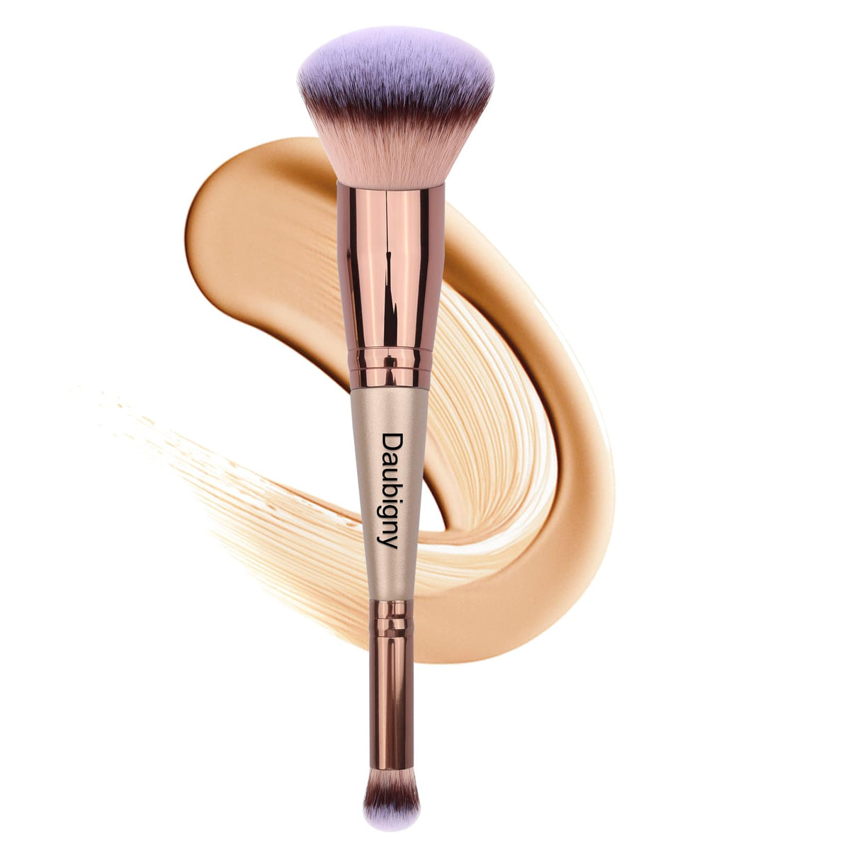 Daubigny Dual-ended Foundation Brush Concealer Brush Perfect for Any Look Premium Luxe Hair Rounded Taperd Flawless Brush Ideal for Liquid, Cream, Powder,Blending,Concealer