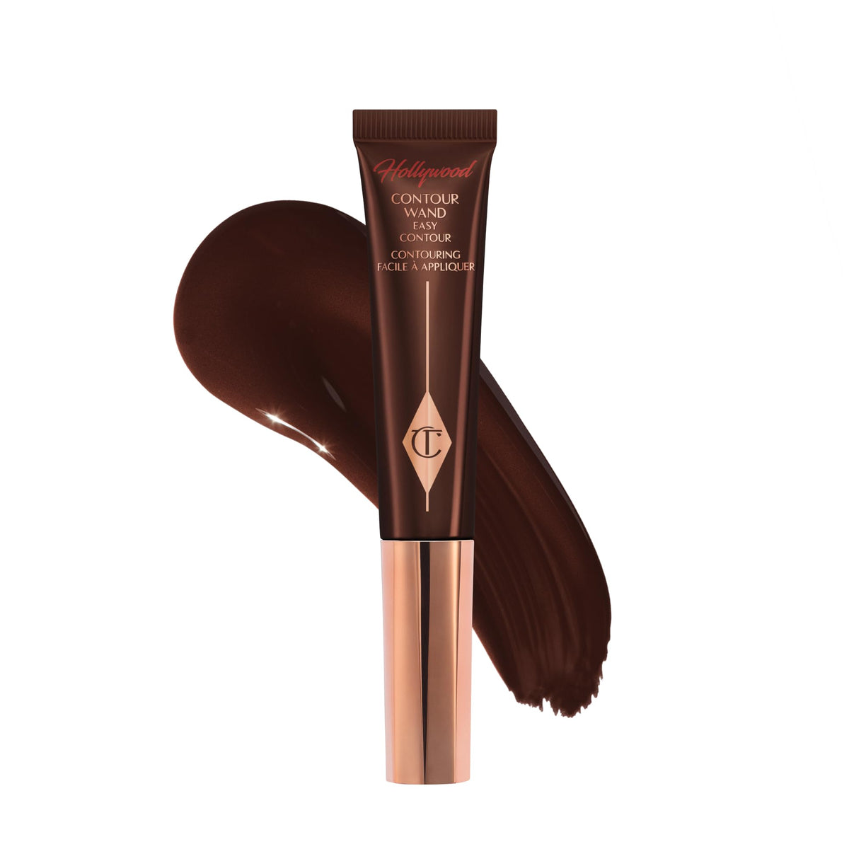 Charlotte Tilbury Hollywood Liquid Contour Wand - Easy-to-Use Contour Stick & Liquid Bronzer for Sculpting & Shaping - Leaves a Natural-Looking Sculpted Finish
