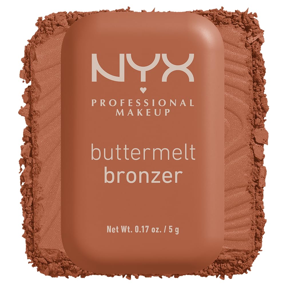 NYX PROFESSIONAL MAKEUP Matte Buttermelt Bronzer, Longwear Face Makeup with Up to 12 Hours of Wear, Vegan Formula - Deserve Butta (Light Medium Cool)