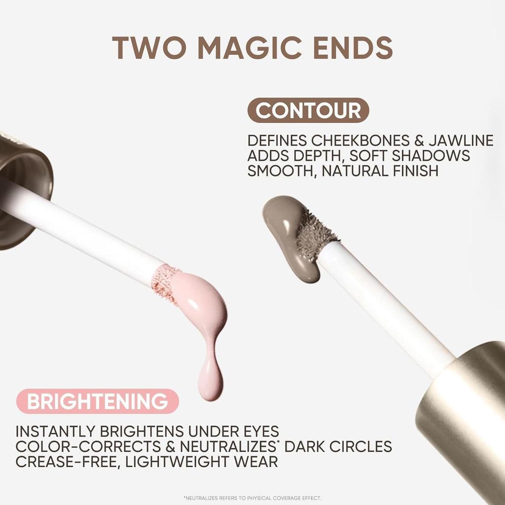 JUDYDOLL Cool Toned Contour Liquid Contour & Under Eye Brightening,Highlighter,Buildable, Ultra-Blendable Contour, Fcae Contouring Liquid (01 Fair With Cool Undertones)