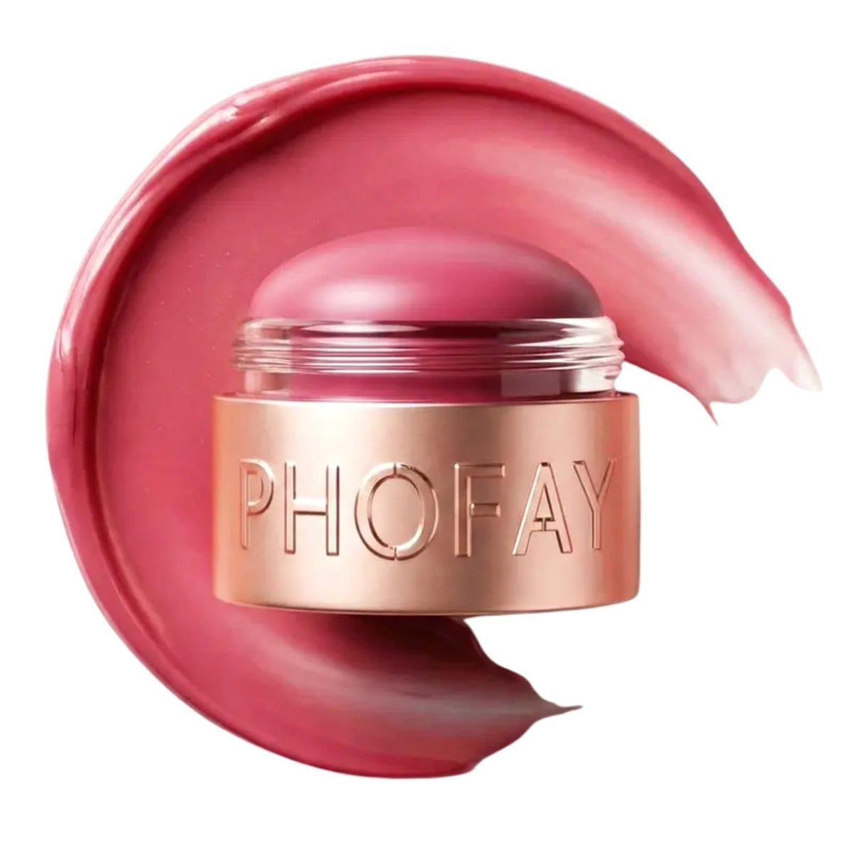 PHOFAY 3-in-1 Flush Balm,Mousse Blush & Lipstick Gloss–Soft Silky Texture
