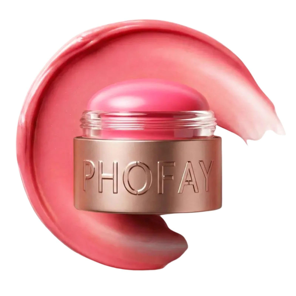 PHOFAY 3-in-1 Flush Balm,Mousse Blush & Lipstick Gloss–Soft Silky Texture