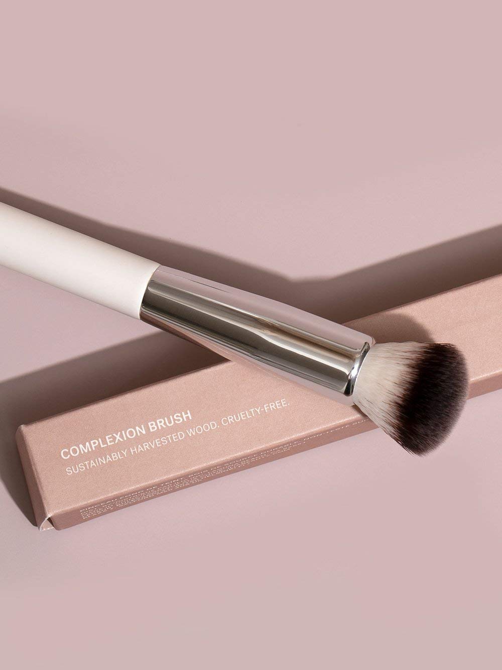 ILIA - Complexion Brush | Liquid + Cream Complexion Product Brush Made with FSC Certified Wood, Aluminum, + Soft, Vegan Bristles | Expertly Crafted | Non-Toxic, Vegan, Cruelty-Free, Recyclable