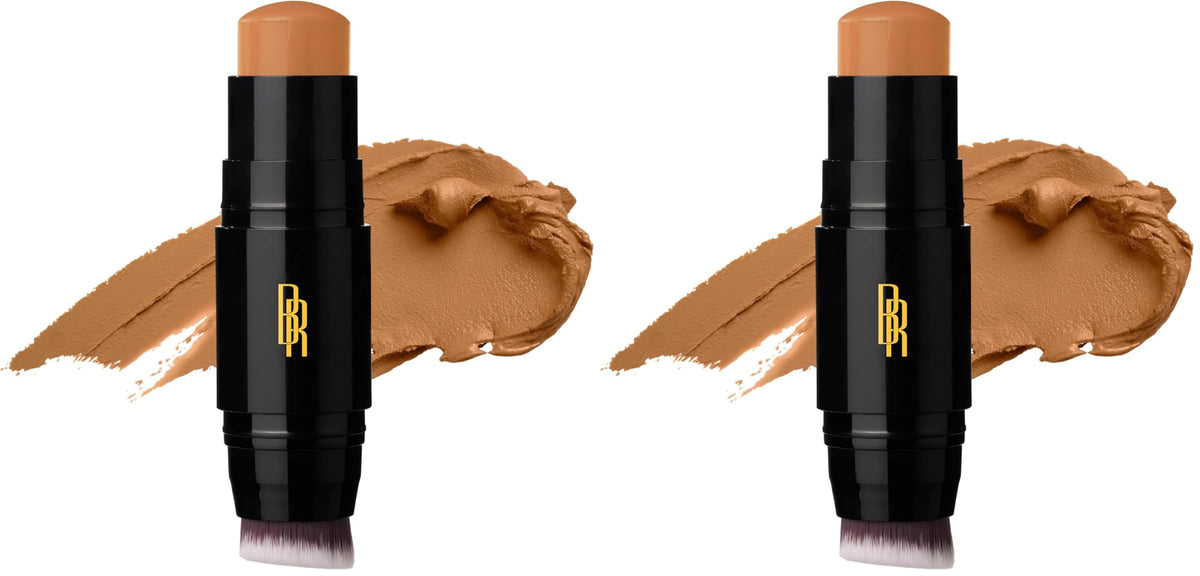Black Radiance Color Perfect Foundation Stick with Soft Brush Applicator Duo – Buildable, Blendable Versatile Pigment-Rich Formula - Chocolate Dipped