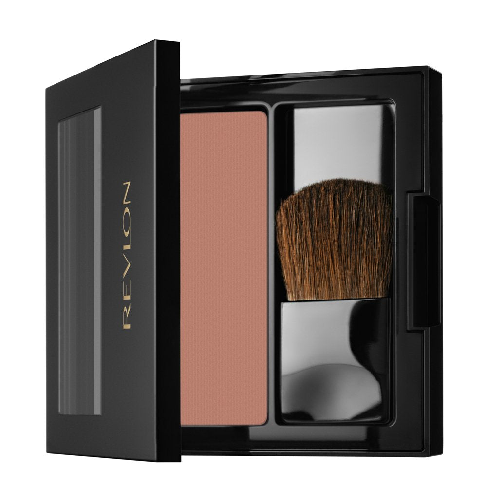 Revlon Powder Blush Face Makeup, High Impact Buildable Color, Lightweight & Smooth Finish, 004 Rosy Rendezvous, 0.17 oz