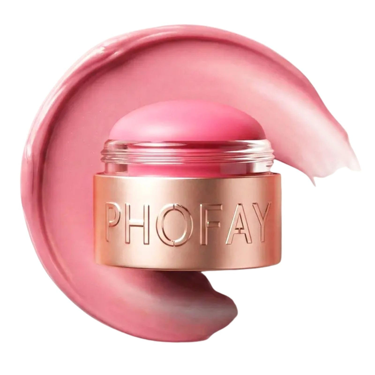 PHOFAY 3-in-1 Flush Balm,Mousse Blush & Lipstick Gloss–Soft Silky Texture