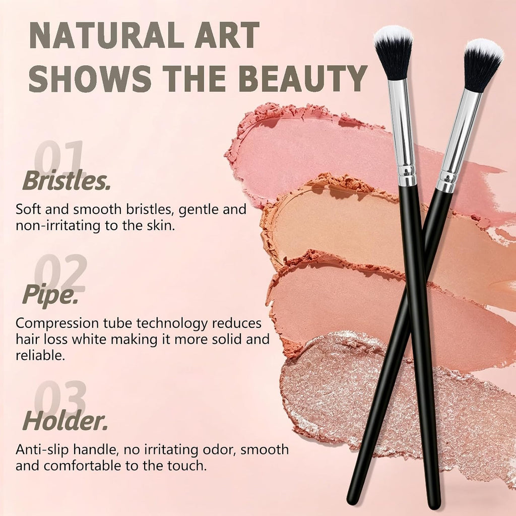 Makeup Brushes, 14 Pcs Travel makeup Brush Set, Black