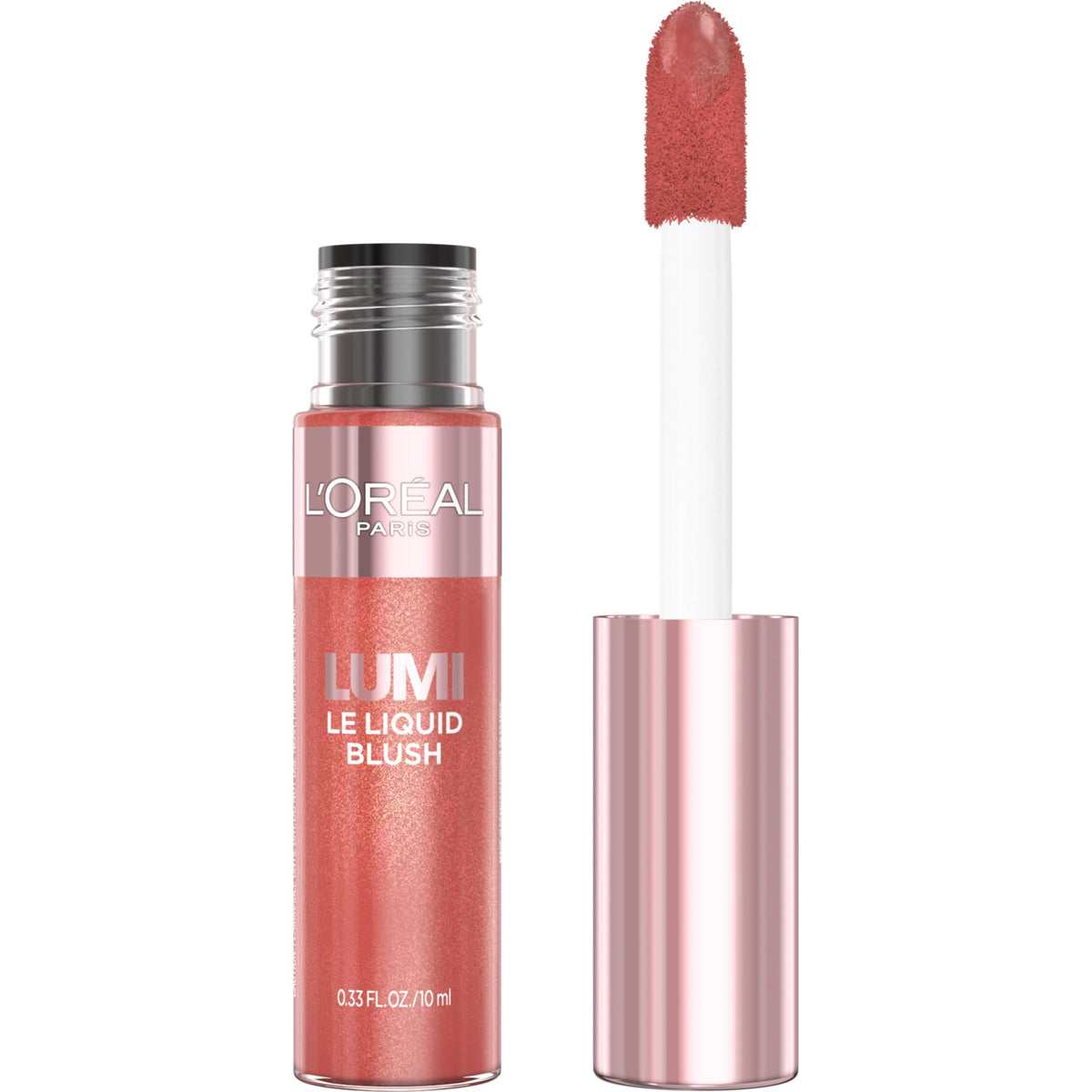 L'Oreal Paris True Match Lumi Le Liquid Blush, Intense Lightweight Blush Formula With Liquid Pigments, Dewy Bright Pink, 0.33 Fl Oz