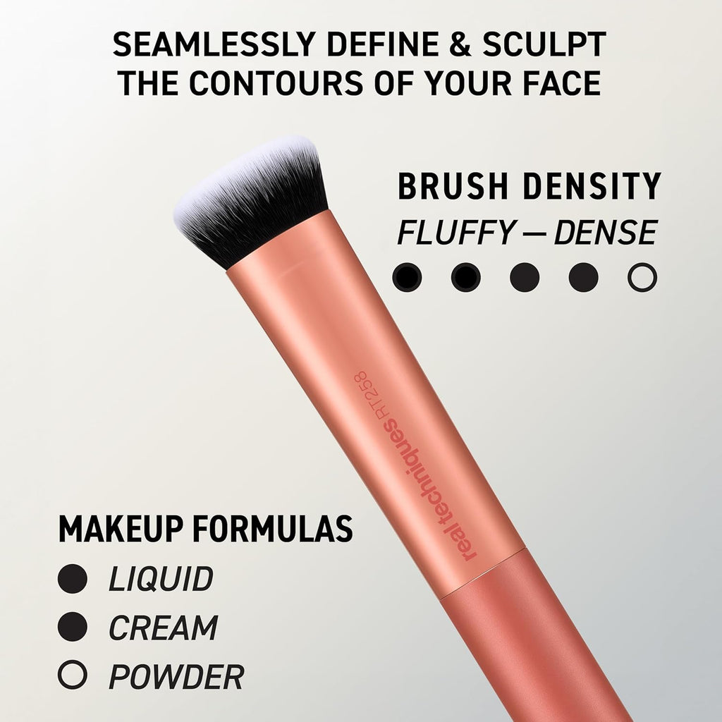 Real Techniques Face Base 4 Piece Makeup Brush Set for Foundation