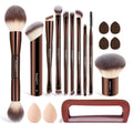 Makeup Brushes MAGEFY Travel Makeup Brush Set Professional Make Up Brushes for Powder Concealers Eye Shadows Eyebrow Countour Blush Brush Tools
