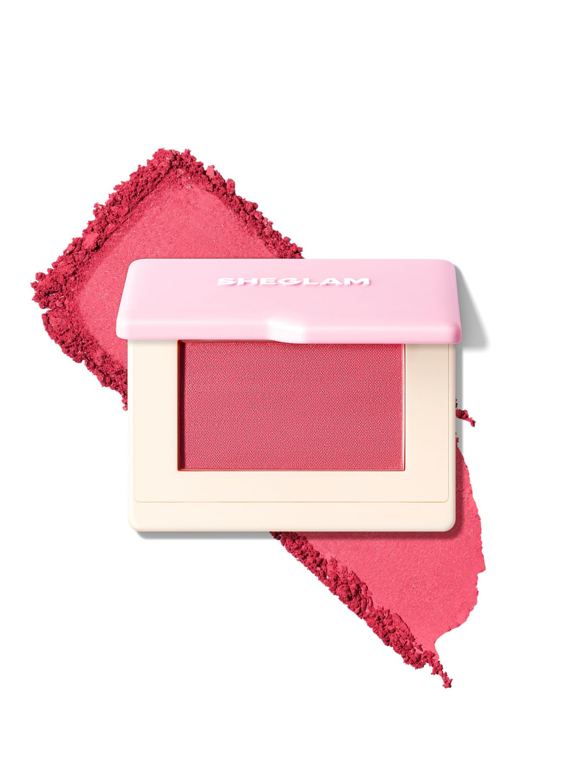 SHEGLAM Dream Touch Blush Blends Seamlessly Lightweight, Smooth, Blendable, Long-lasting Powder Blush-016 Tickled Pink