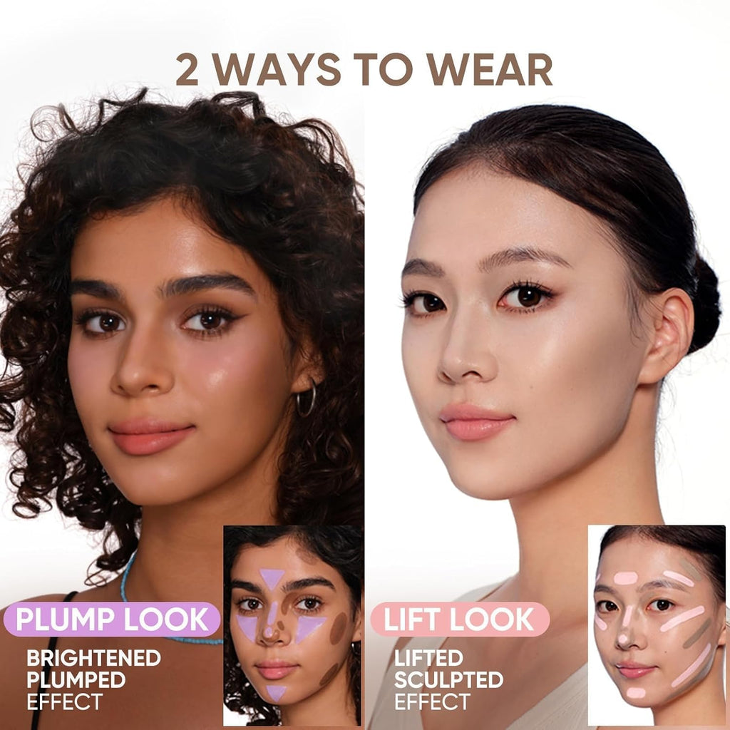 JUDYDOLL Cool Toned Contour Liquid Contour & Under Eye Brightening,Highlighter,Buildable, Ultra-Blendable Contour, Fcae Contouring Liquid (01 Fair With Cool Undertones)
