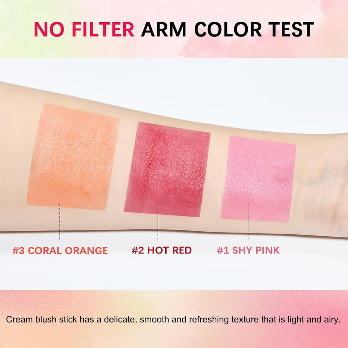 Multi-Use Makeup Blush Stick,Beauty Solid Moisturizer,Waterproof Natural Nude Makeup,Tinted Solid Moisturizer Stick for Eyes Lips Cheek(1#shy pink)