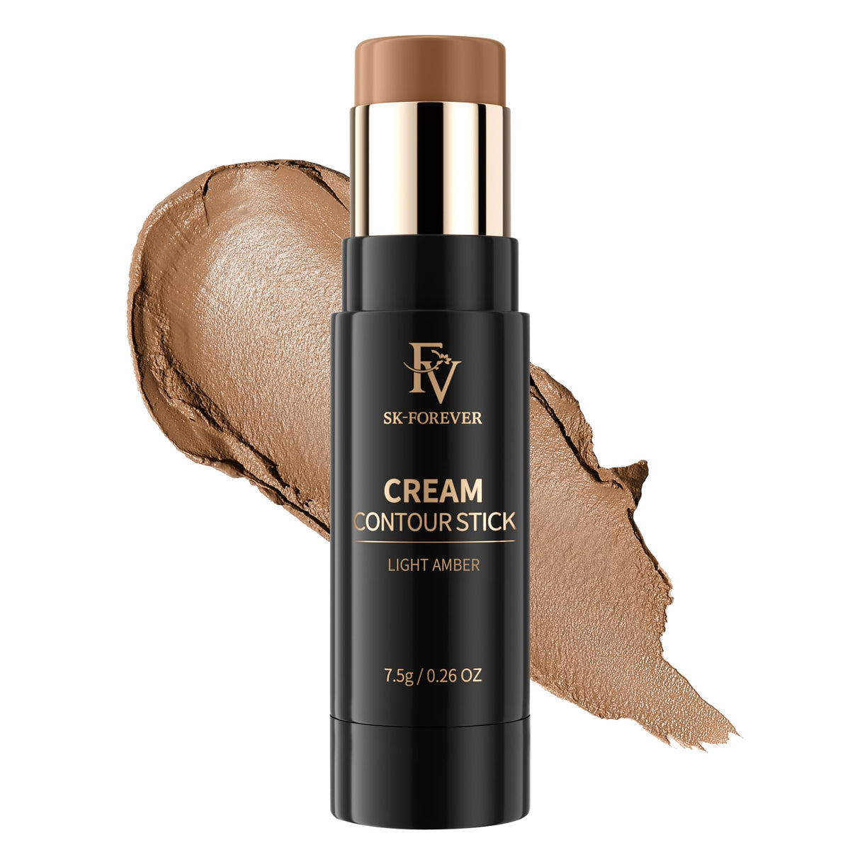 FV Cool Toned Contour Stick, Creamy & Blendable Formula, Highly Pigmented, Long-Lasting for a Natural, Waterproof Finish, Face Sculpting Makeup for Fair/Light Skin, Beginner Friendly, 01 Amber