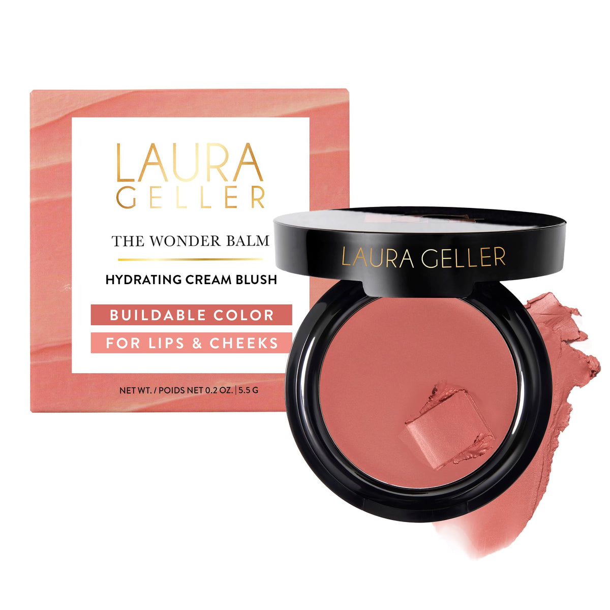 LAURA GELLER The Wonder Balm Cream Blush –Multi-Use, Pinch-Me Pink