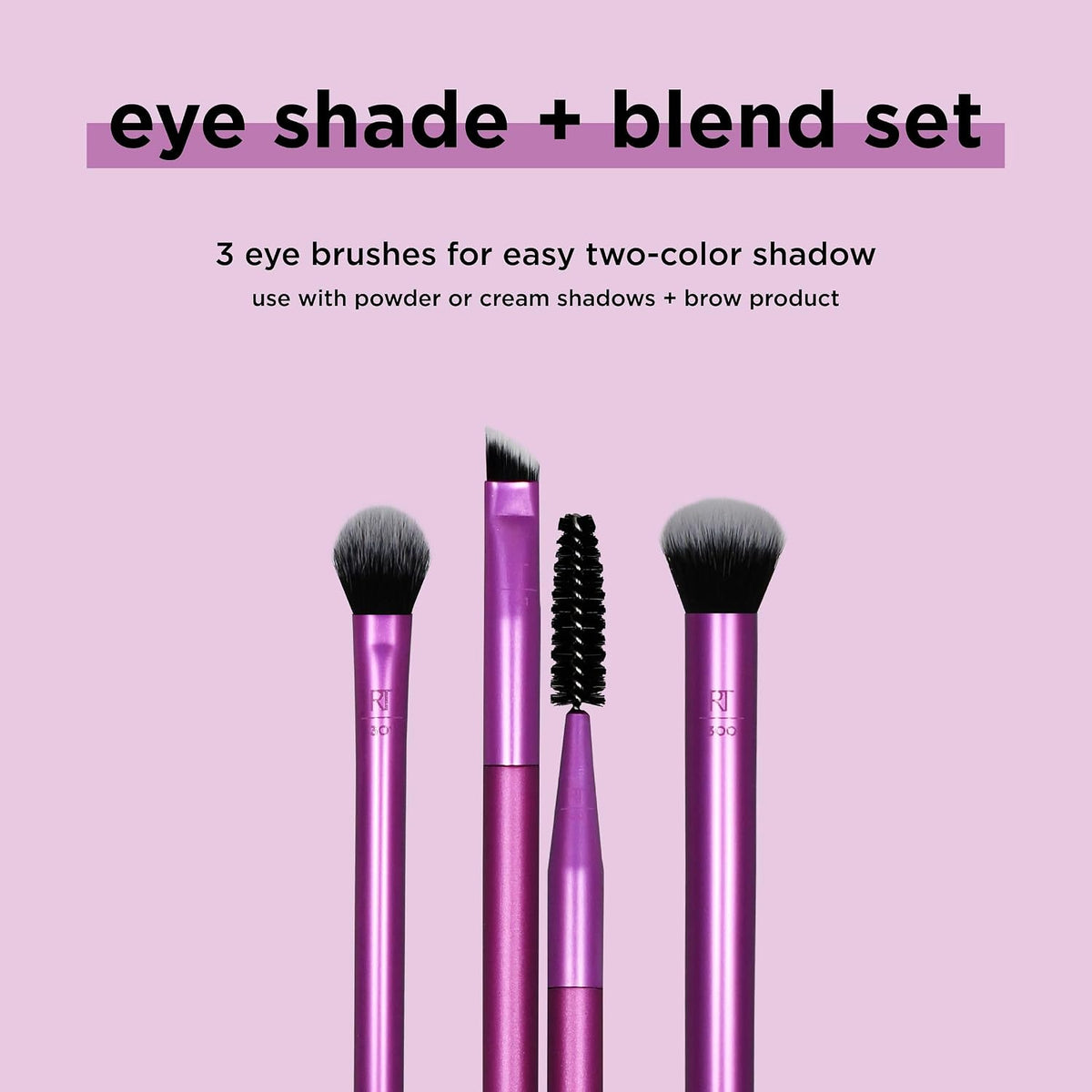 Real Techniques Eye Shade & Blend 3-Piece Set, Eye Makeup Brush Set