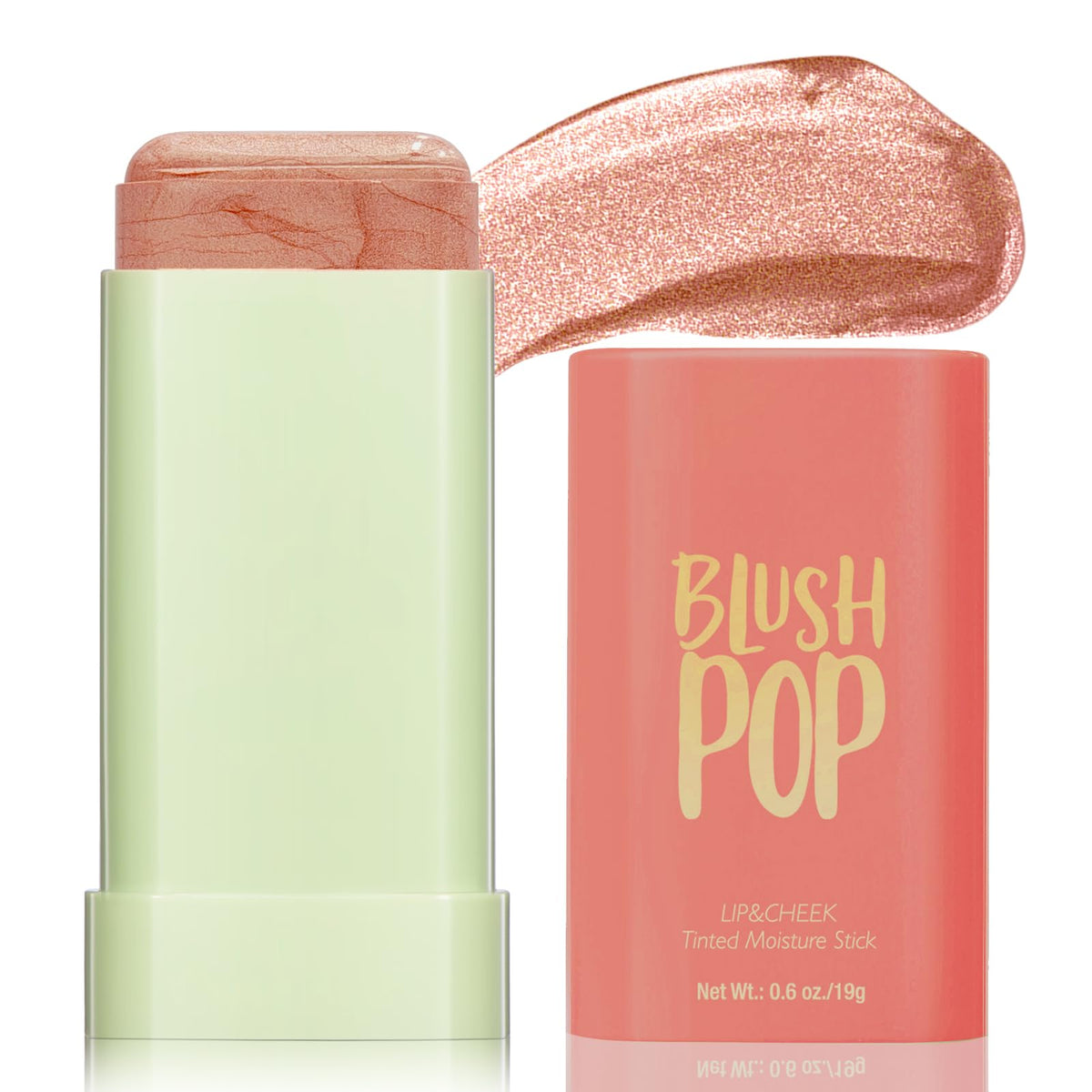 Blush Stick for Cheeks - Cream Makeup Blush Wand, Solid Moisturizer Stick for Cheeks Tint, Natural Blendable Waterproof Korean Matte Long-Lasting Smooth Blushes (#02 Hot Red)