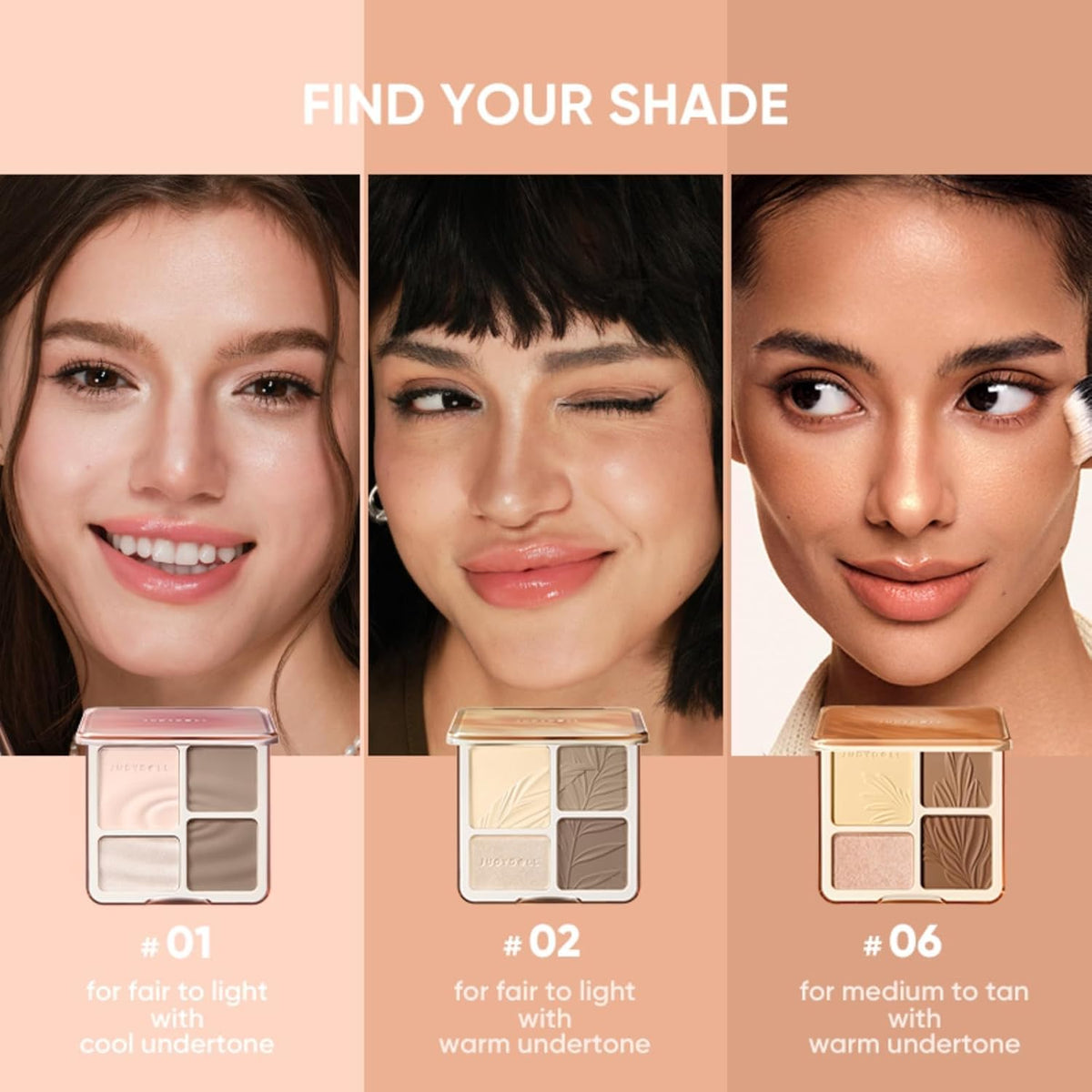JUDYDOLL Contour Palette Highlighter Makeup Korean Makeup (02 Tree)