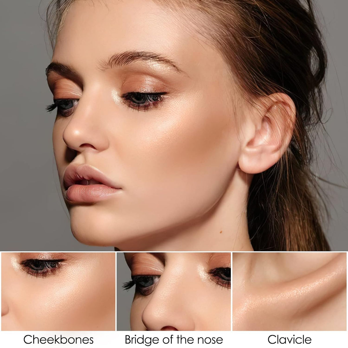 FOCALLURE 2 Pcs Mineral Cream Contour Stick,Moisturize Highlighter and Bronzer Pen,Non Stick Face Brightens & Shades Pencil,Long Lasting & Smooth Gliding Face Illuminator Makeup, Medium