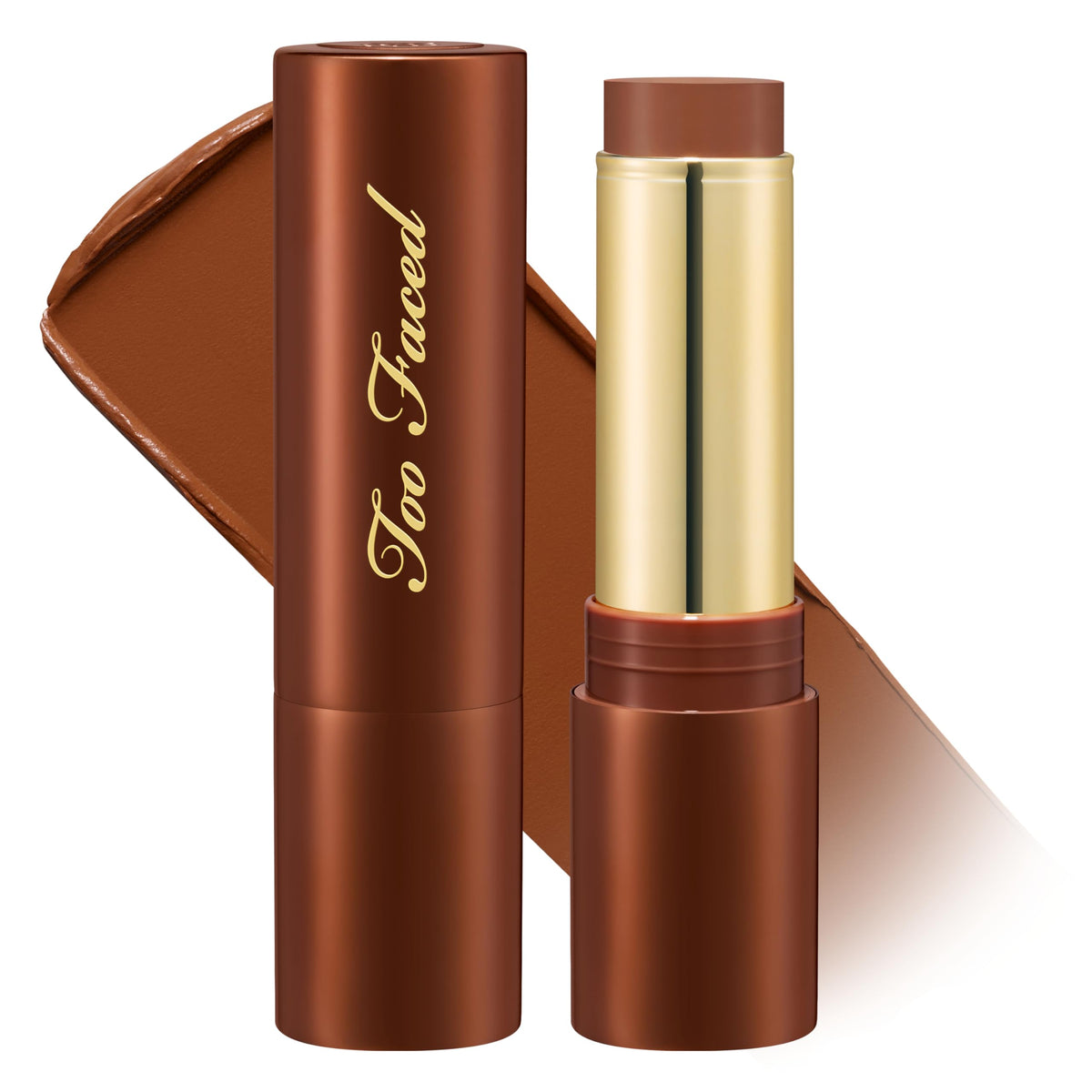 Too Faced Chocolate Soleil Melting Bronzing & Sculpting Stick | Multi-Use, Contour + Cream Bronzer Stick | Lightweight, Satin-Finish with Buildable Coverage, 0.28 Ounce