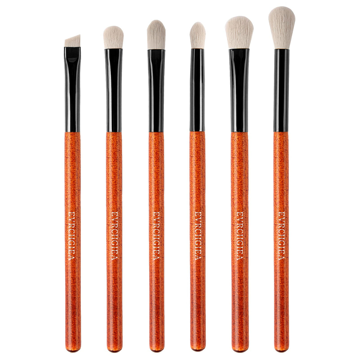 Eye Makeup Brush Set, 6 Pcs Professional Blending Eyeshadow Makeup Brushes for Concealer Eyebrows Eyeliner, Soft Hairs & Wood Handle