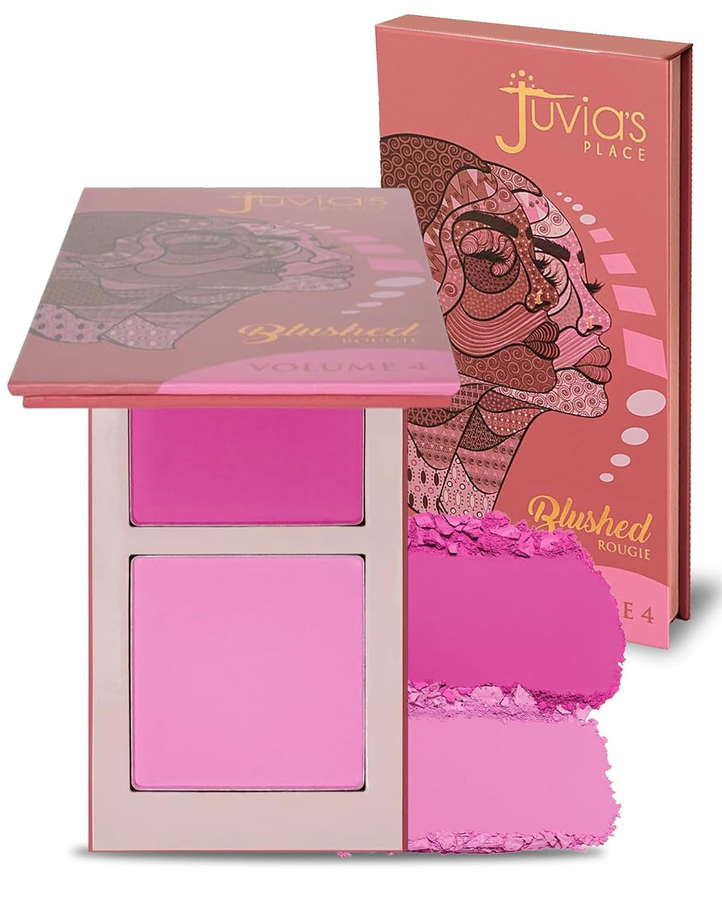 Juvia's Place Duo Blush Volume 4 - Matte Powder Blush for Cheeks Makeup