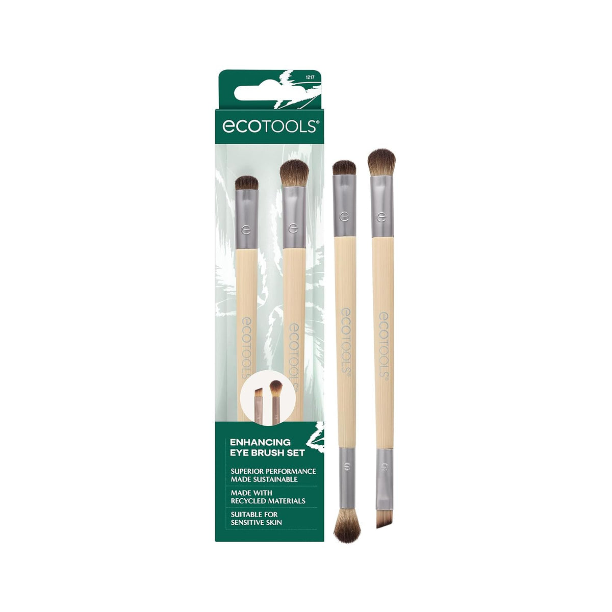 EcoTools Enhancing Eye Brush Set, Eye Makeup Brushes, 2 Piece